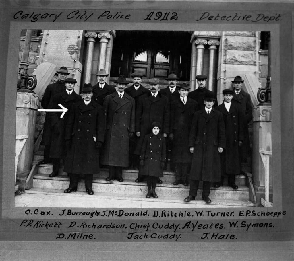 Calgary City Police Detective Department 1912 Group Portrait